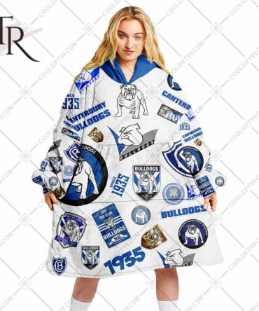 Nrl Canterbury Bankstown Bulldogs Season Logo Oodie Blanket Hoodie