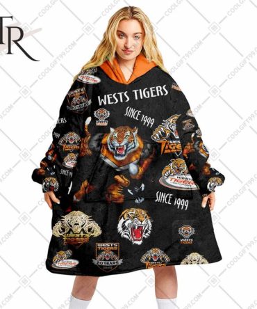 Nrl Wests Tigers Season Logo Oodie Blanket Hoodie