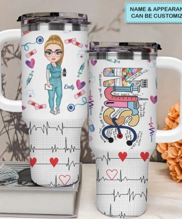 Nurse Life Custom Stanley Cup 40 Oz Tumbler With Handle