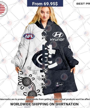 Best Custom Afl Carlton Blues Jersey Blanket Hoodie