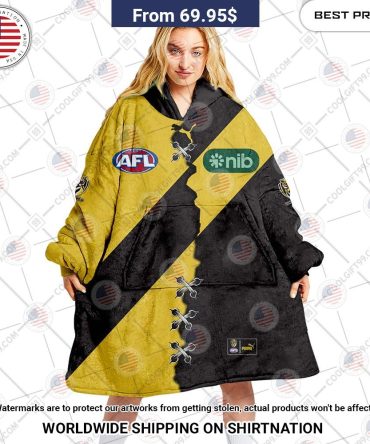 Best Custom Afl Richmond Tigers Jersey Blanket Hoodie