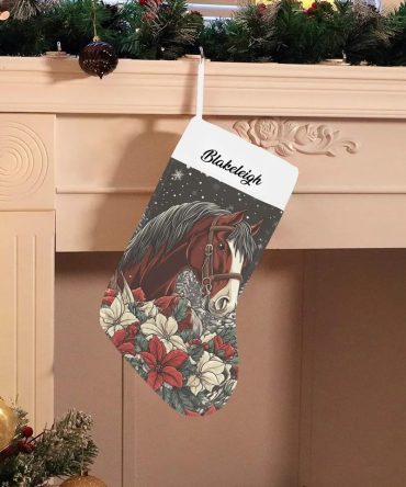 Personalized Horse Christmas Stocking - Custom Name Holiday Decor Gift