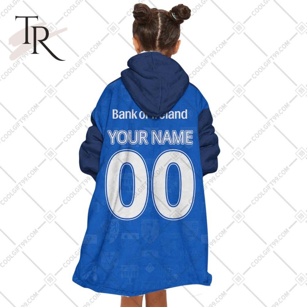 Personalized Irfu Leinster Rugby 2023 Home Jersey Style Oodie, Flanket, Blanket Hoodie, Snuggie - Image 5