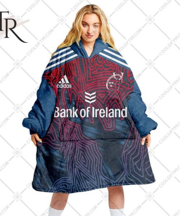 Personalized Irfu Munster Rugby 2023 Away Jersey Style Oodie, Flanket, Blanket Hoodie, Snuggie