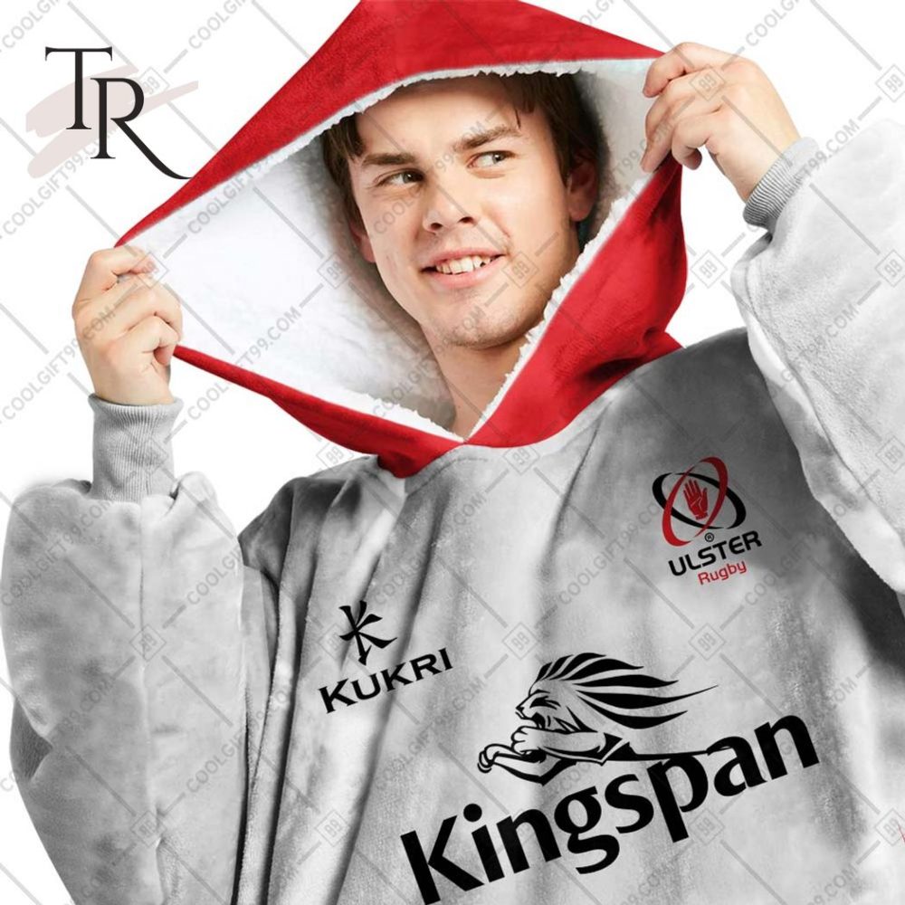 Personalized Irfu Ulster Rugby 2023 Home Jersey Style Oodie, Flanket, Blanket Hoodie, Snuggie - Image 2