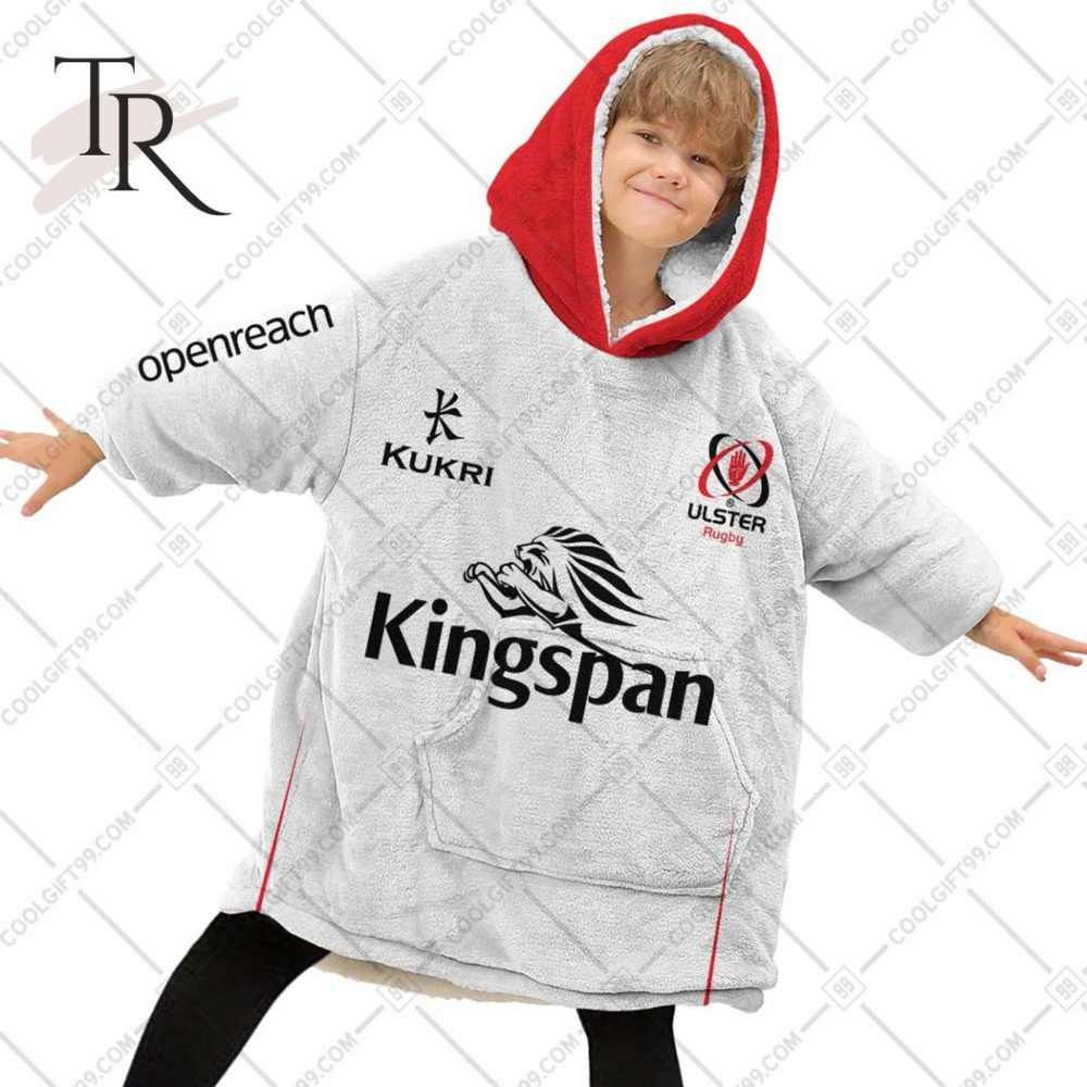 Personalized Irfu Ulster Rugby 2023 Home Jersey Style Oodie, Flanket, Blanket Hoodie, Snuggie - Image 4