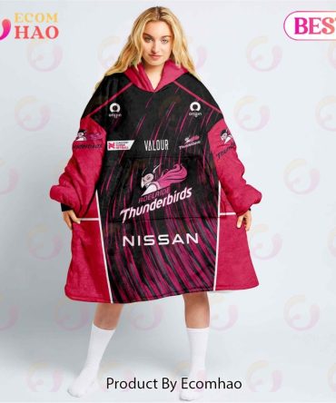Personalized Netball Au Adelaide Thunderbirds Oodie, Flanket, Blanket Hoodie, Snuggie