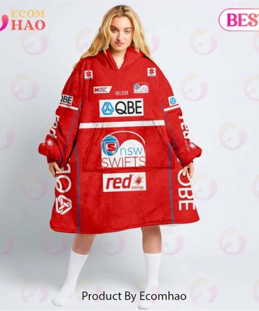Personalized Netball Au New South Wales Swifts Oodie, Flanket, Blanket Hoodie, Snuggie