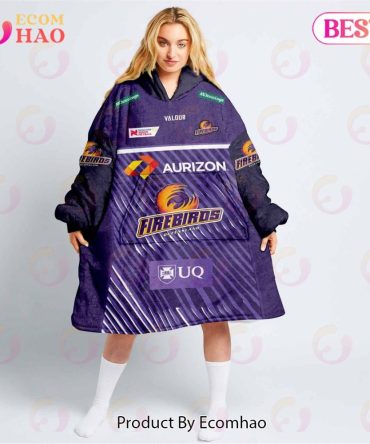 Personalized Netball Au Queensland Firebirds Oodie, Flanket, Blanket Hoodie, Snuggie