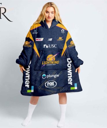 Personalized Netball Au Sunshine Coast Lightning Oodie, Flanket, Blanket Hoodie, Snuggie