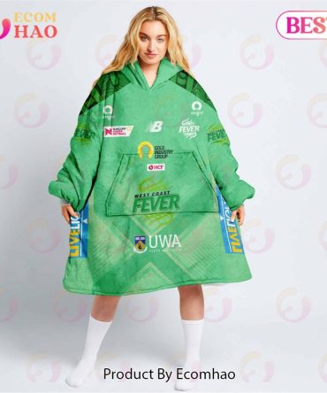 Personalized Netball Au West Coast Fever Oodie, Flanket, Blanket Hoodie, Snuggie