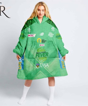 Personalized Netball Au West Coast Fever Oodie, Flanket, Blanket Hoodie, Snuggie