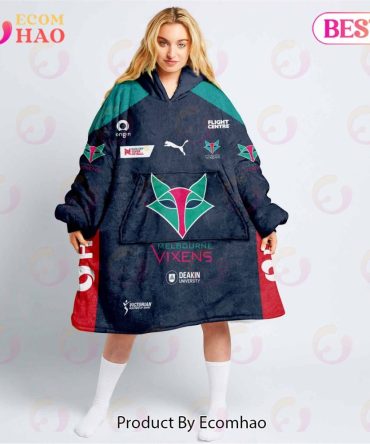 Personalized Netball Melbourne Vixens Oodie, Flanket, Blanket Hoodie, Snuggie
