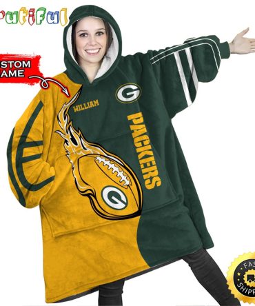 Personalized Nfl Green Bay Packers Blanket Hoodie Unisex Hoodie For Football Fans