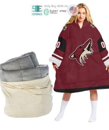 Best Personalized Arizona Coyotes Red Hooded Blanet Hoodie
