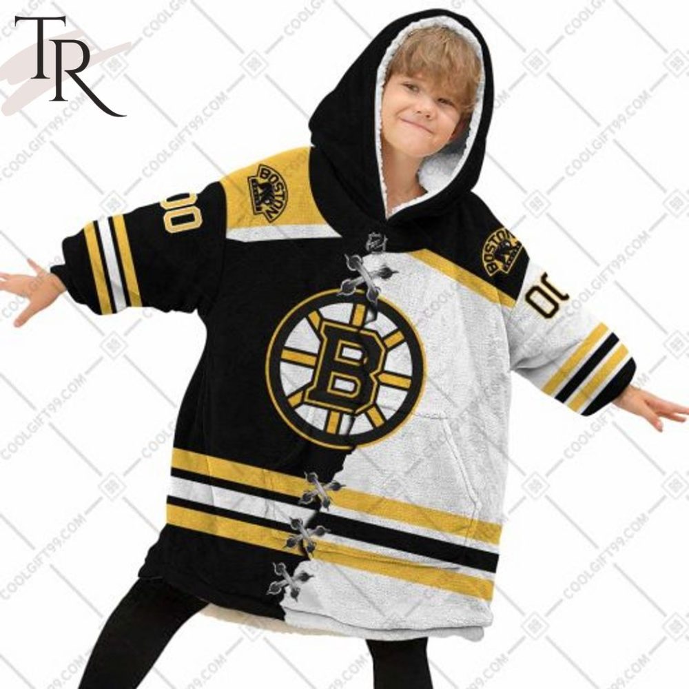 Personalized Nhl Boston Bruins Mix Jersey Blanket Hoodie - Image 7