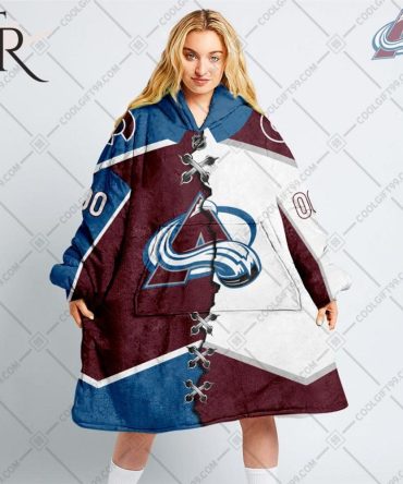 Personalized Nhl Colorado Avalanche Mix Jersey Blanket Hoodie