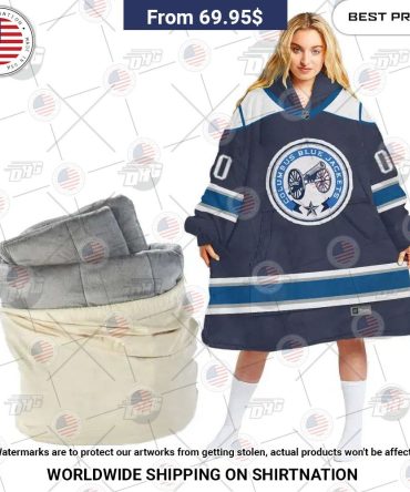 Best Custom Nhl Columbus Blue Jackets Blanket Hoodie