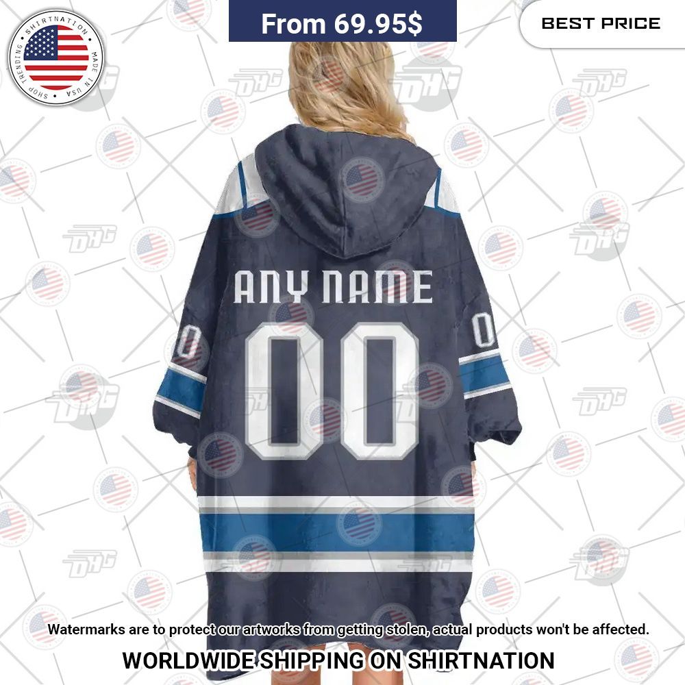 Best Custom Nhl Columbus Blue Jackets Blanket Hoodie - Image 3
