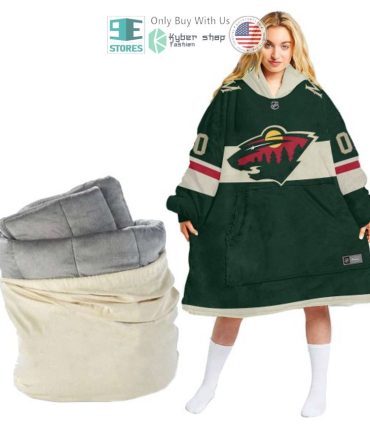 Best Personalized Minnesota Wild Logo Hooded Blanet Hoodie