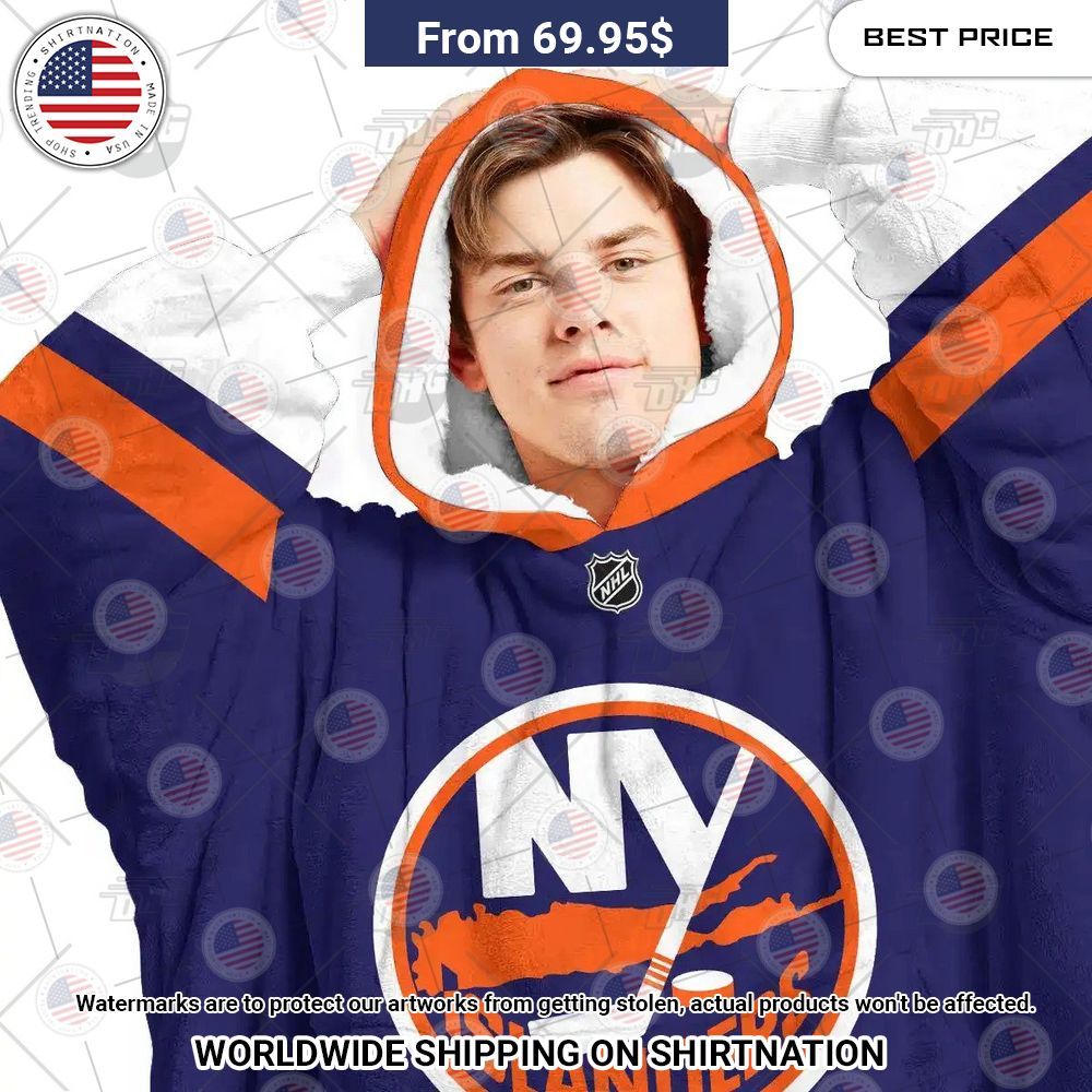 Best Custom Nhl New York Islanders Blanket Hoodie - Image 4