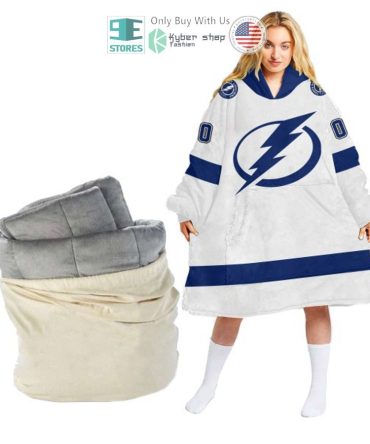 Best Personalized Tampa Bay Lightning White Hooded Blanet Hoodie