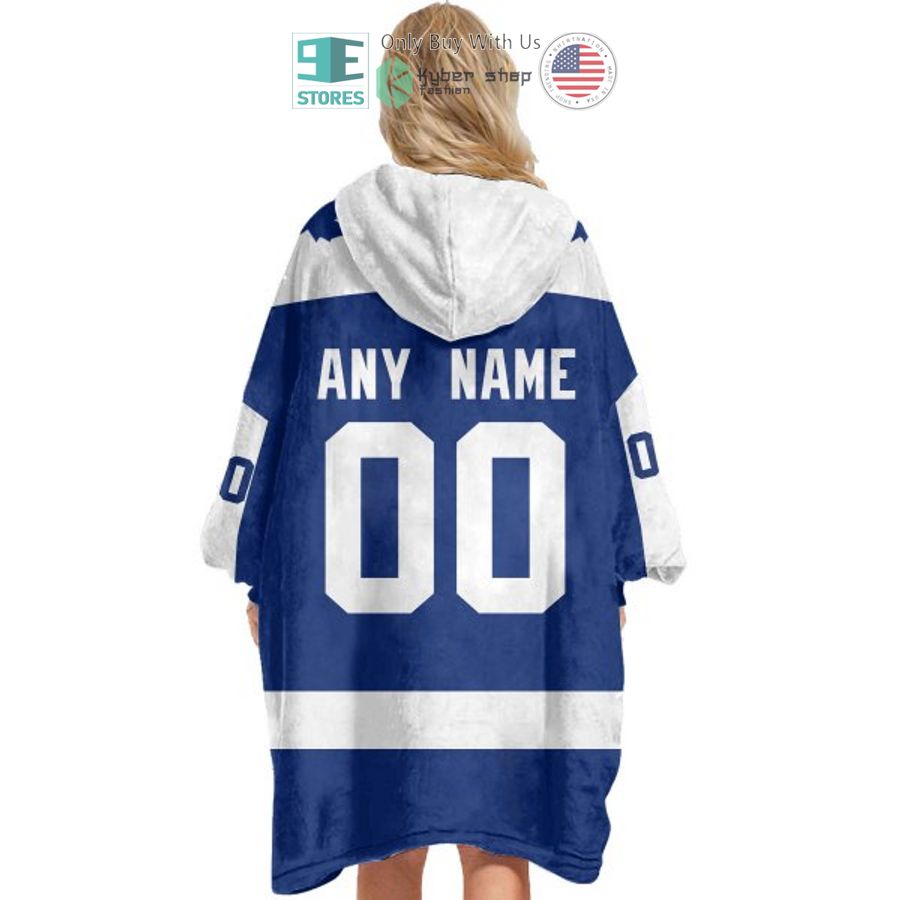 Best Personalized Toronto Maple Leafs White Blue Hooded Blanet Hoodie - Image 5