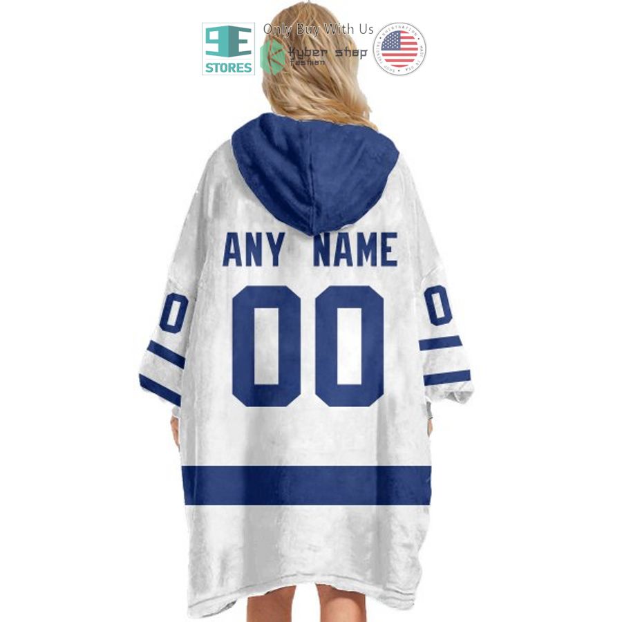 Best Personalized Toronto Maple Leafs White Hooded Blanet Hoodie - Image 5
