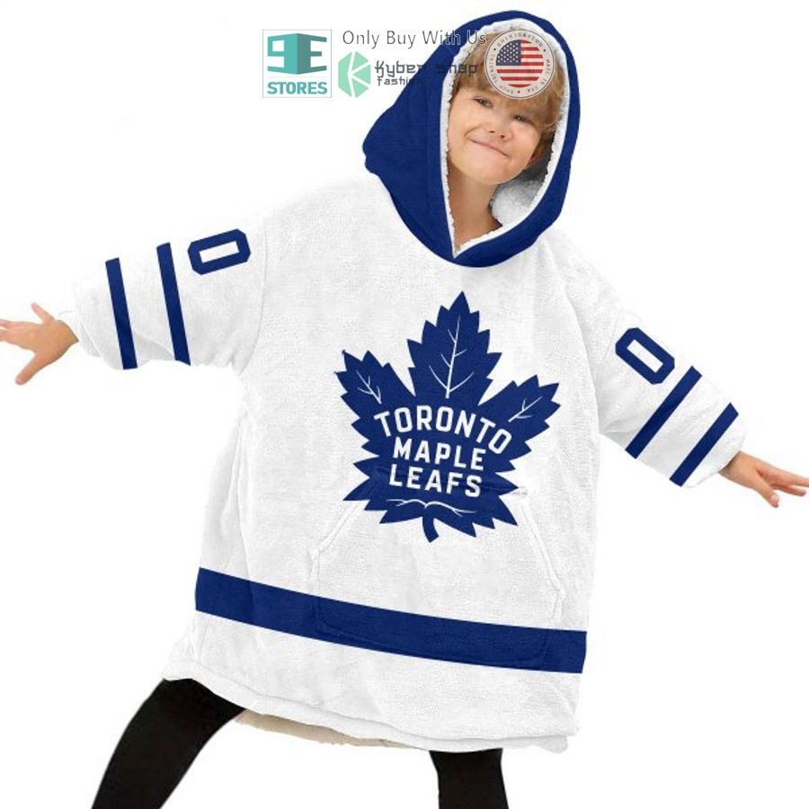 Best Personalized Toronto Maple Leafs White Hooded Blanet Hoodie - Image 6
