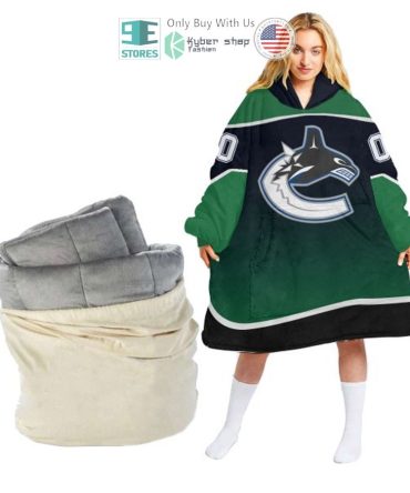 Best Personalized Vancouver Canucks Green Hooded Blanet Hoodie