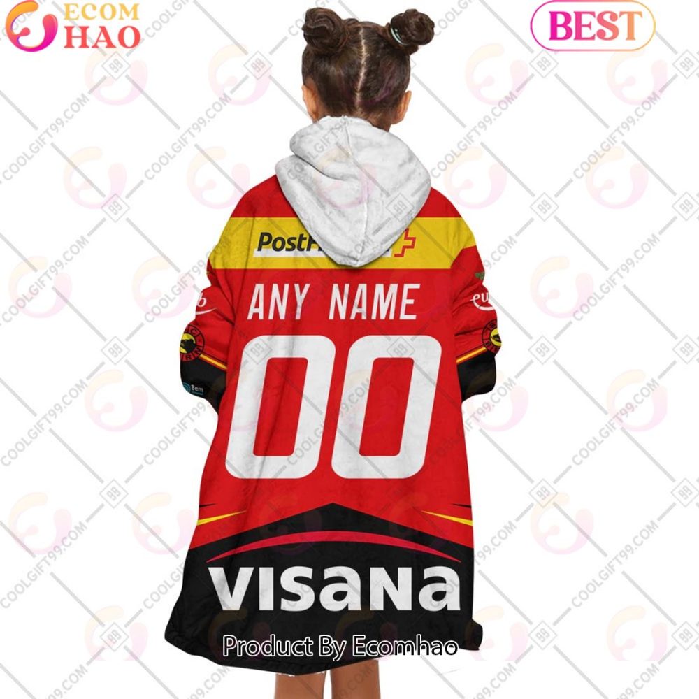 Personalized Nl Hockey Sc Bern Home Jersey Style Oodie, Flanket, Blanket Hoodie, Snuggie - Image 5