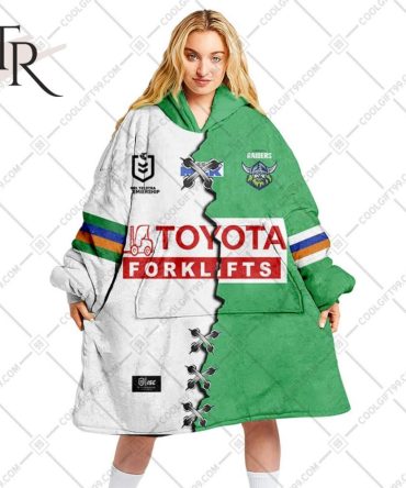 Personalized Nrl Canberra Raiders Mix V2 Jersey Oodie, Flanket, Blanket Hoodie, Snuggie