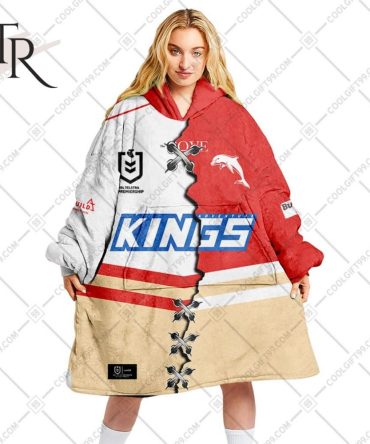Personalized Nrl Dolphins Mix V2 Jersey Oodie, Flanket, Blanket Hoodie, Snuggie