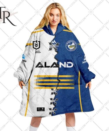 Personalized Nrl Parramatta Eels Mix V2 Jersey Oodie, Flanket, Blanket Hoodie, Snuggie