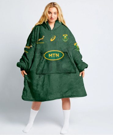 Personalized South Africa Springboks Hoodie Blanket
