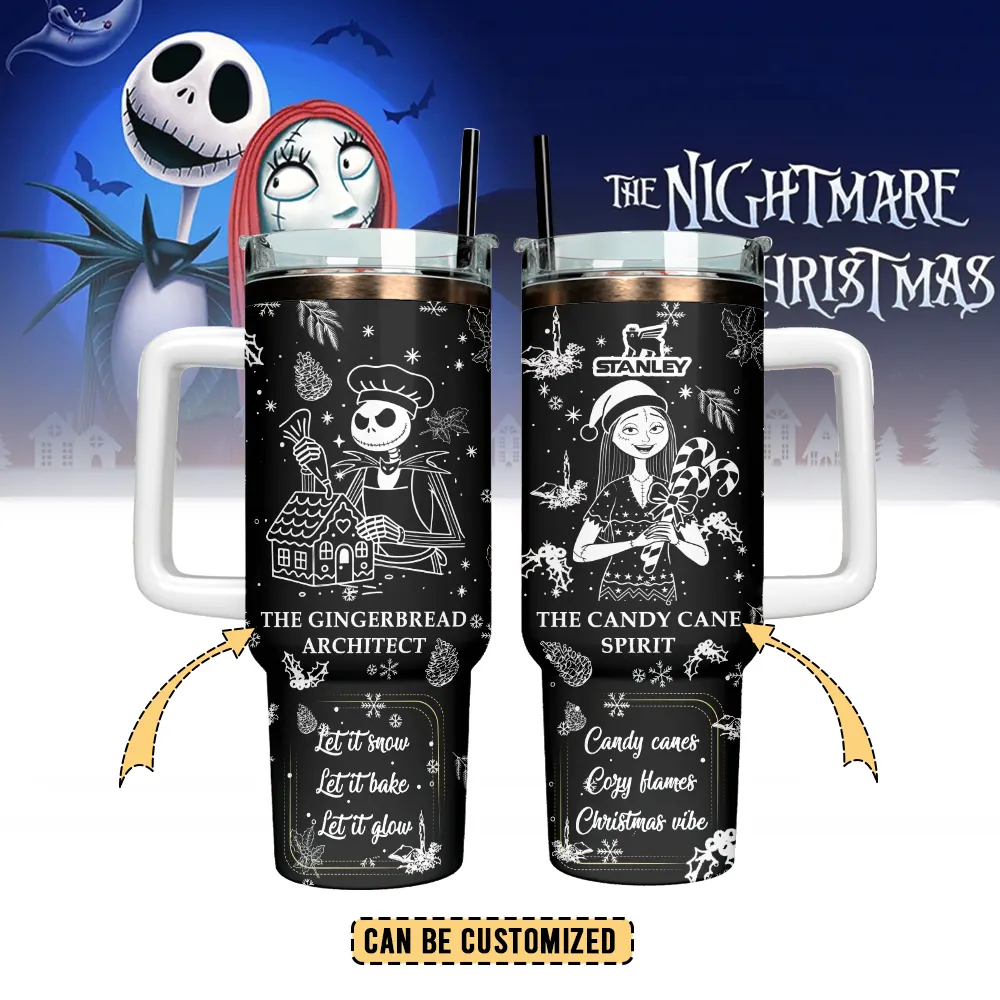 The Nightmare Before Christmas Movies Custom Stanley Cup 40 Oz Tumbler With Handle