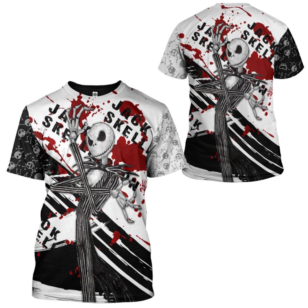 Tnbc Shirt Jack Skellington Horror Version T-Shirt Tnbc Hoodie - Image 3