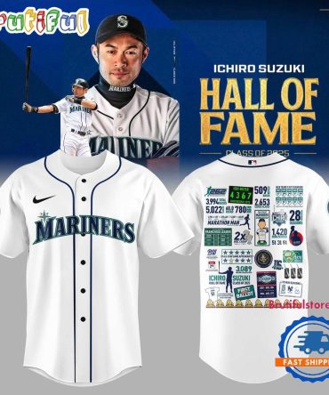 Seattle Mariners Ichiro X Hall Of Fame Class Of 2025 Baseball Jersey