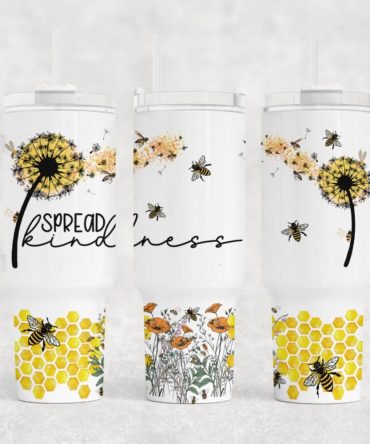 Spread Kindness Bee Custom Stanley Cup 40 Oz Tumbler With Handle