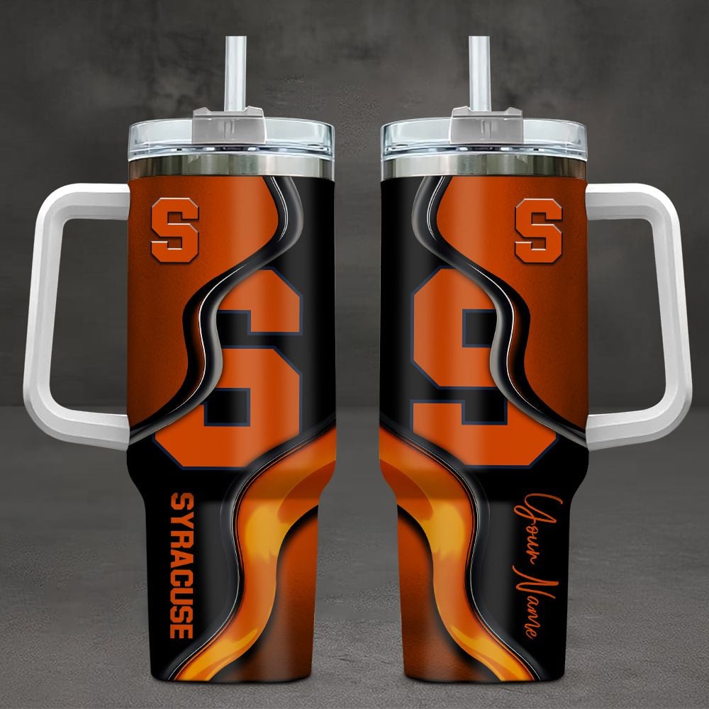 Syracuse Orange Ncaa Custom Stanley Cup 40 Oz Tumbler With Handle