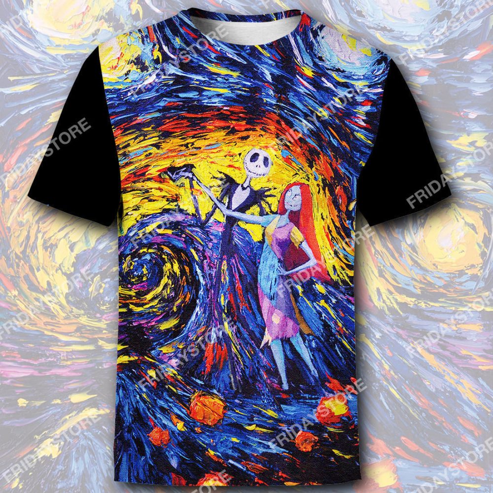 Tnbc T-Shirt Starry Night Jack And Sally T-Shirt Hoodie Amazing Dn Tnbc Sweate Hoodie Jack Skellington - Image 5
