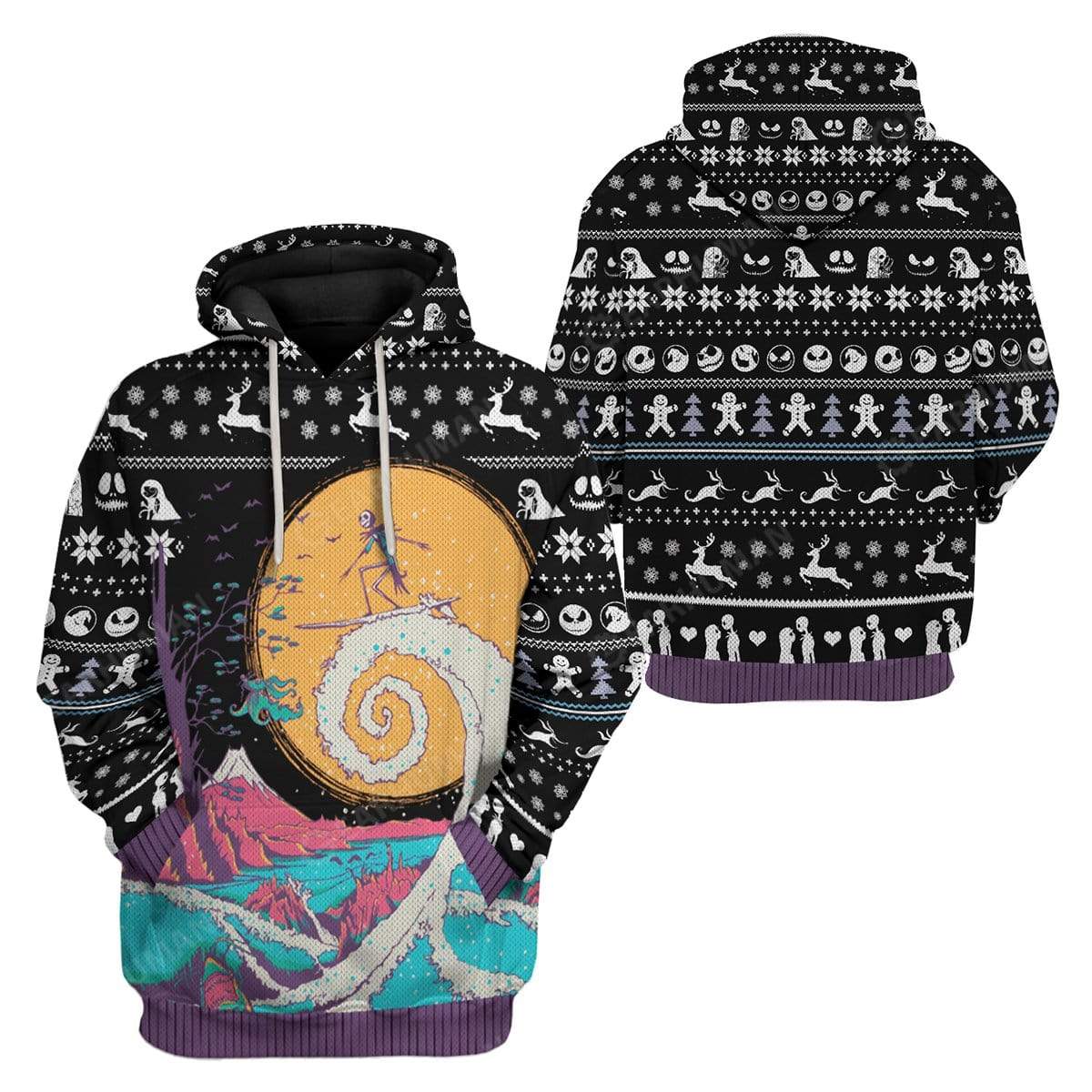 Tnbc Shirt Jack Skellington Surfing Hoodie Tnbc Hoodie