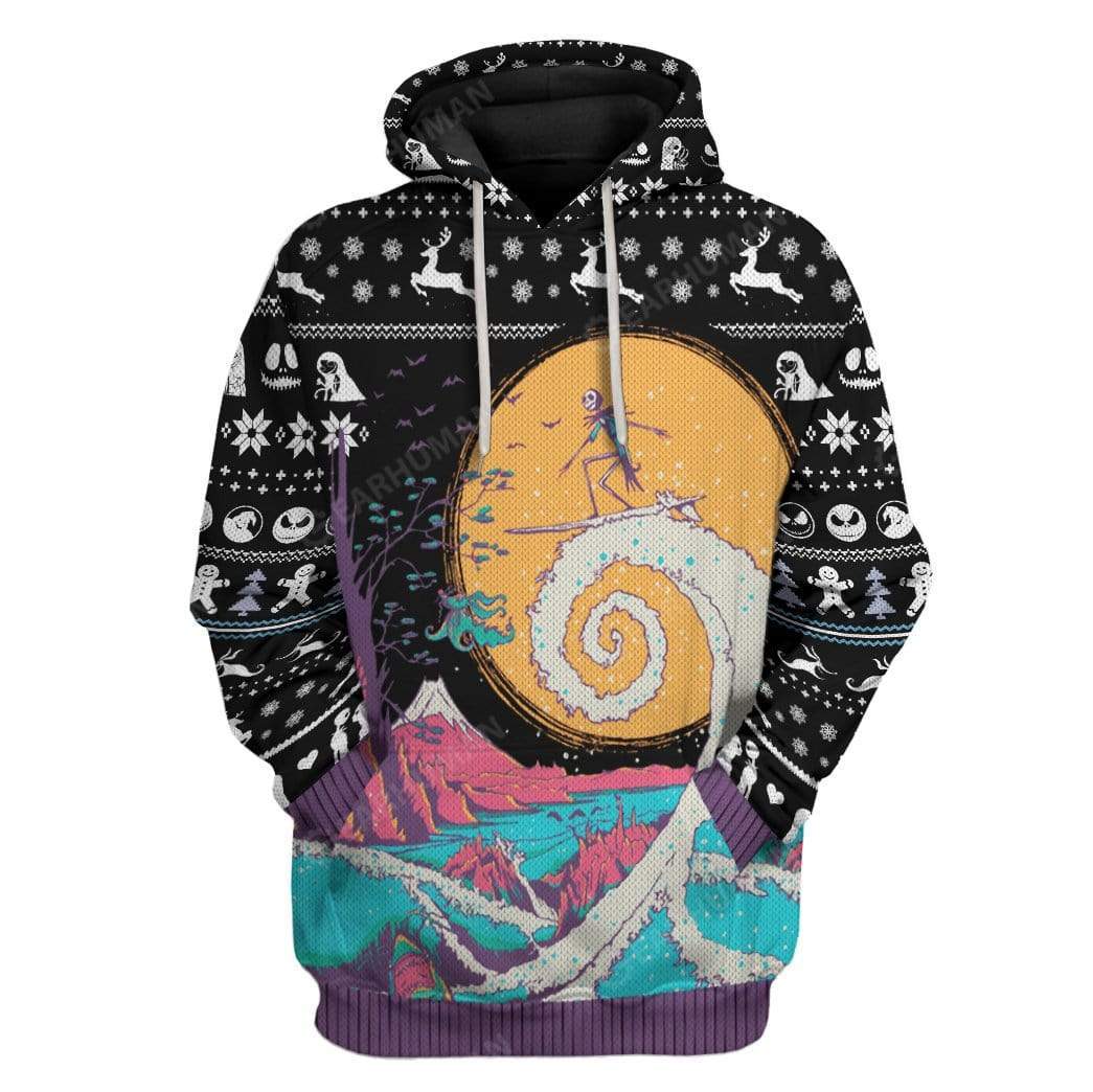 Tnbc Shirt Jack Skellington Surfing Hoodie Tnbc Hoodie - Image 3