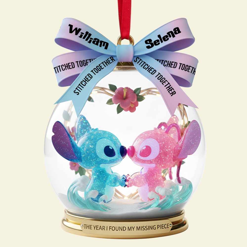 Cute Alien Couple Ornament, Personalized Gifts For Couple 07Qhlu300925 - Image 5