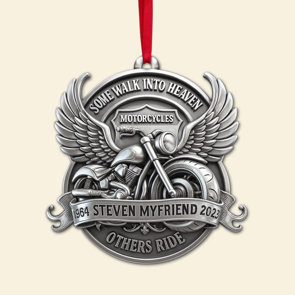 Some Walk Into Heaven Ornament - Personalized Heaven Gift For Motorcycles Lovers 03Ohlu180825 - Image 5