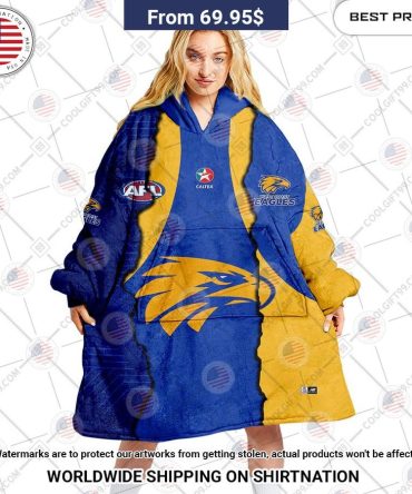 West Coast Eagles Mix Hoodie Blanket