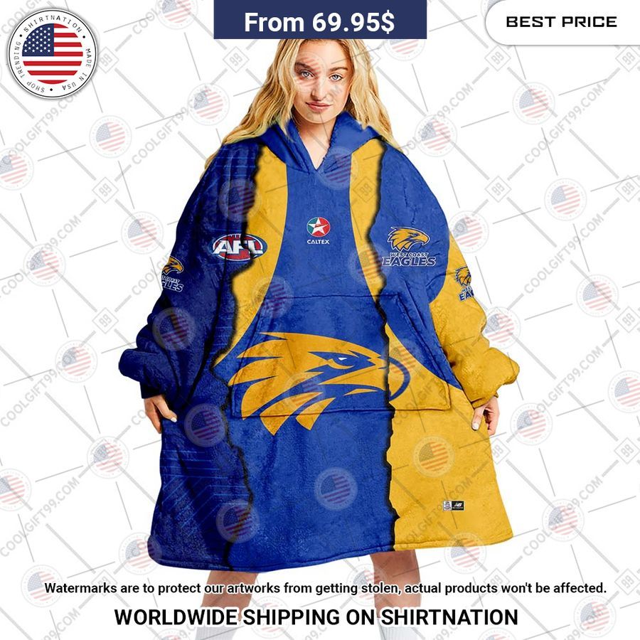 West Coast Eagles Mix Hoodie Blanket