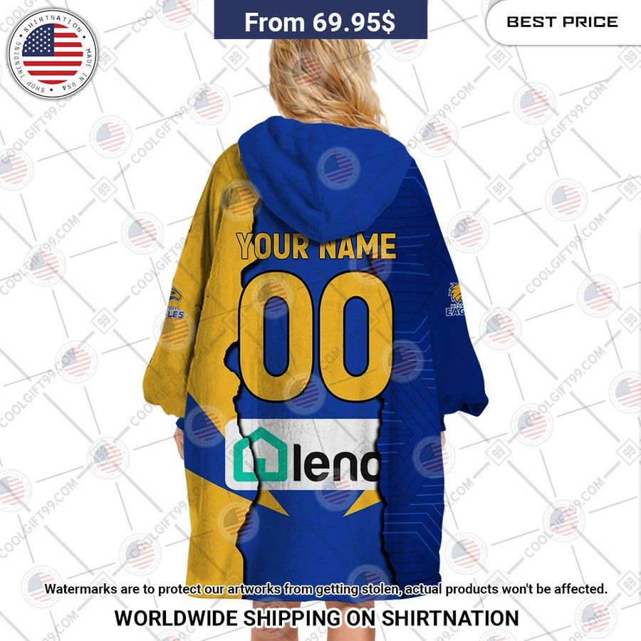 West Coast Eagles Mix Hoodie Blanket - Image 3