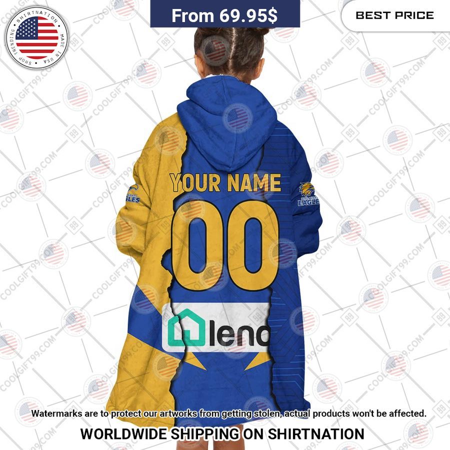 West Coast Eagles Mix Hoodie Blanket - Image 5